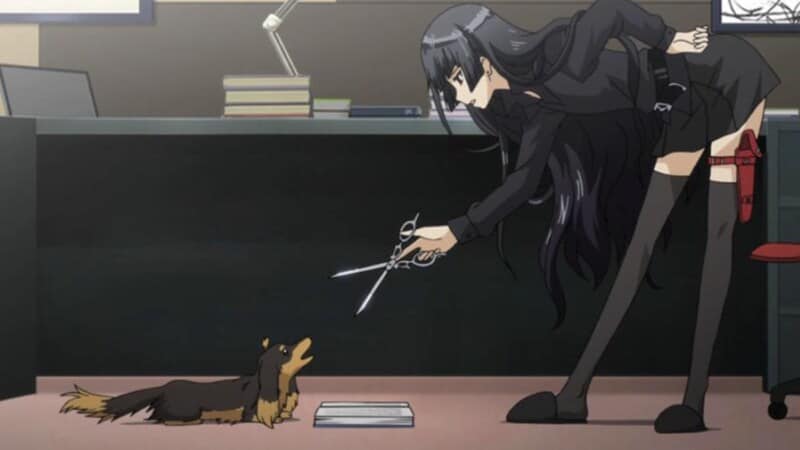 Dog Scissors fetish anime