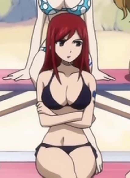 erza scarlet anime bikini