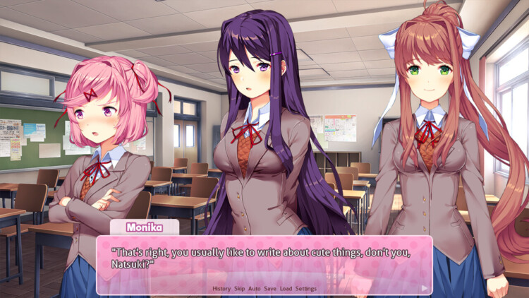 doki doki literature club girls trio