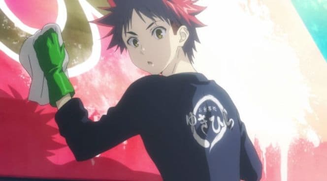 Soma Yukihira cleaning food wars