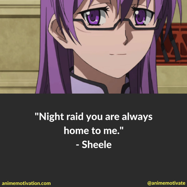 Night raid, you are always home to me. - Sheele