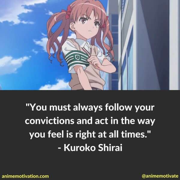 Kuroko Shirai Quotes 1