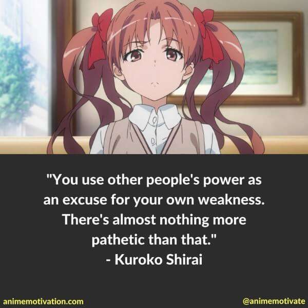Kuroko Shirai Quotes 4