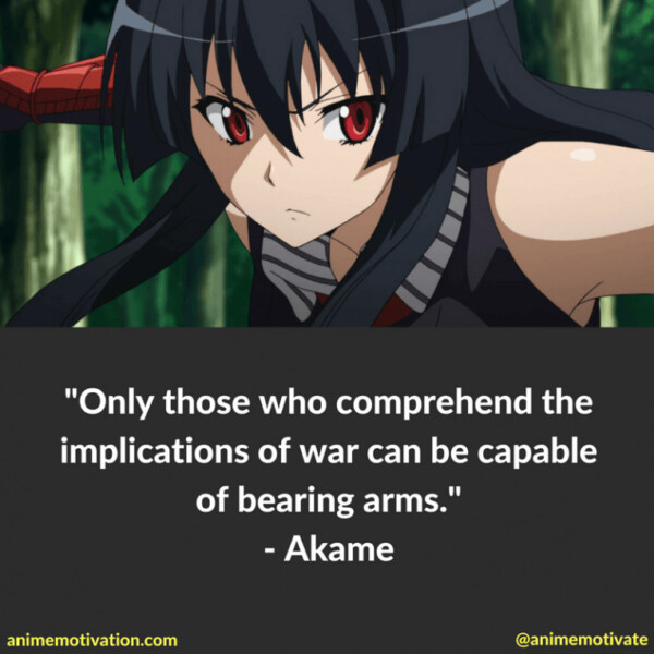 Only those who comprehend the implications of war can be capable of bearing arms. - Akame