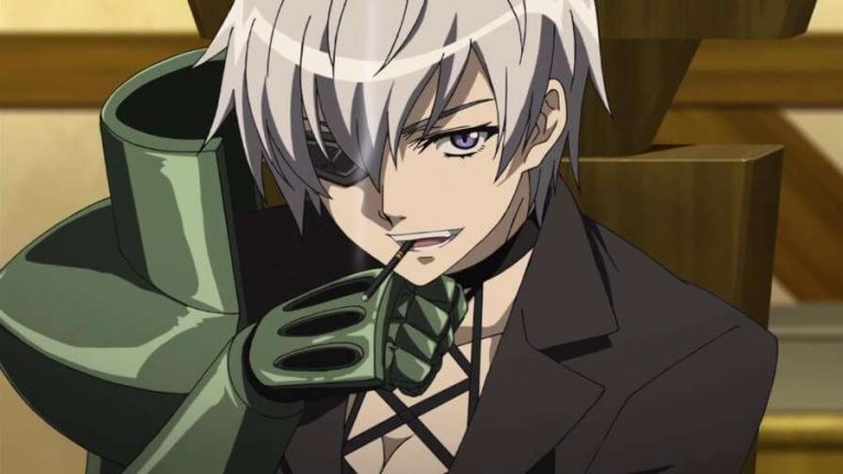 white hair anime guy demon