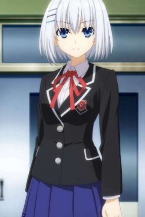 White Hair Anime Girl Is Wearing Blue White Black Dress HD Anime Girl  Wallpapers  HD Wallpapers  ID 92739