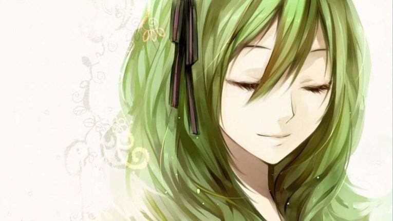 green haired anime girl 1