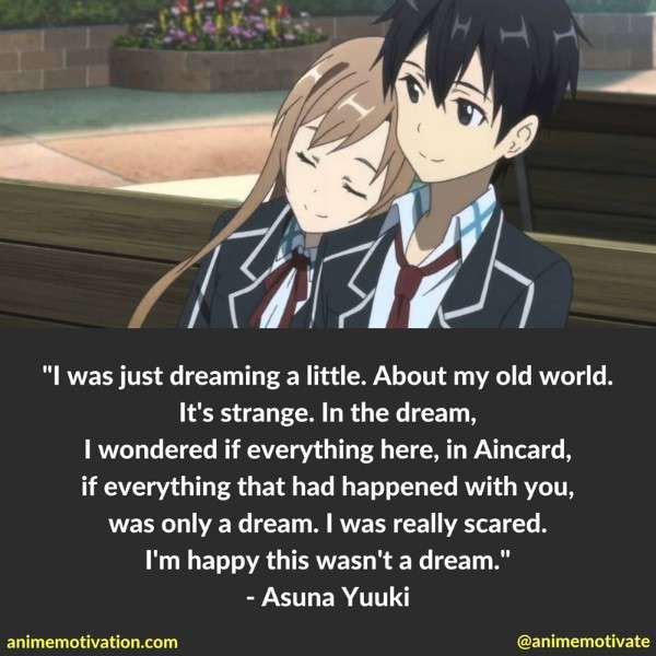 kirito and asuna love quotes
