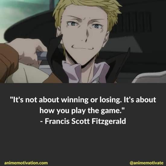 Francis Scott Fitzgerald quotes bungou stray dogs