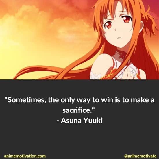 asuna yuuki quotes sword art online