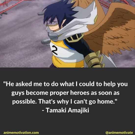 He asked me to do what I could to help you guys become proper heroes as soon as possible. That's why I can't go home.