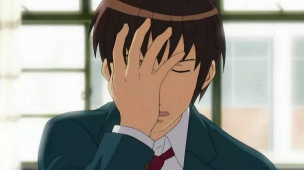 kyon facepalm