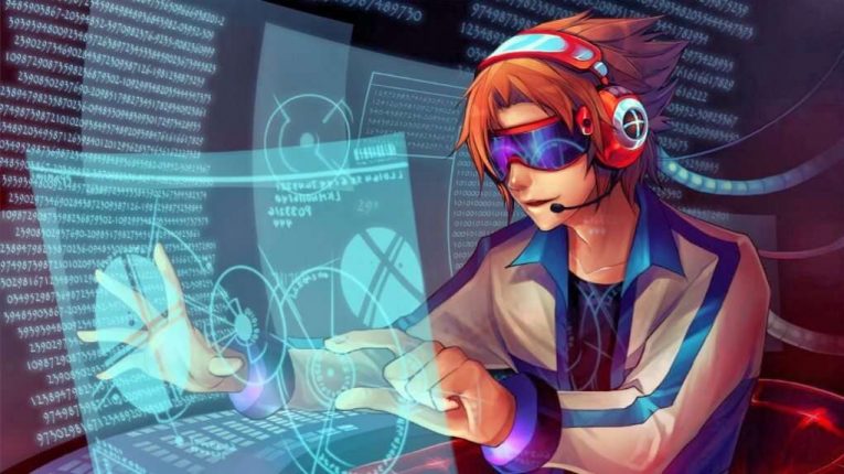 anime character hacker boy wallpaper futuristic
