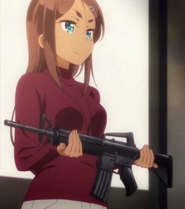 Umiko Ahagon Holding A Rifle