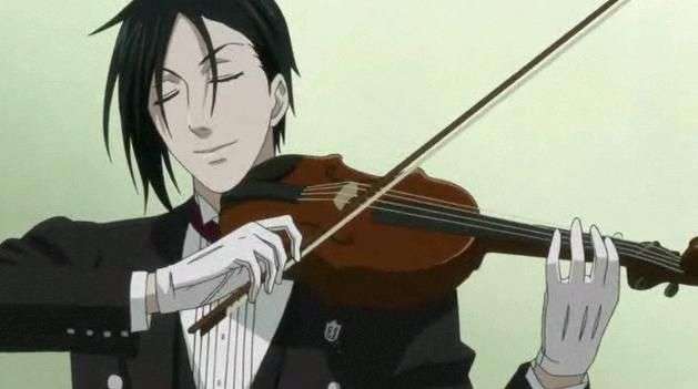 Sebastian From Black Butler Playing Violin