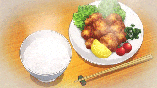 Food Wars Anime Rice And Meat