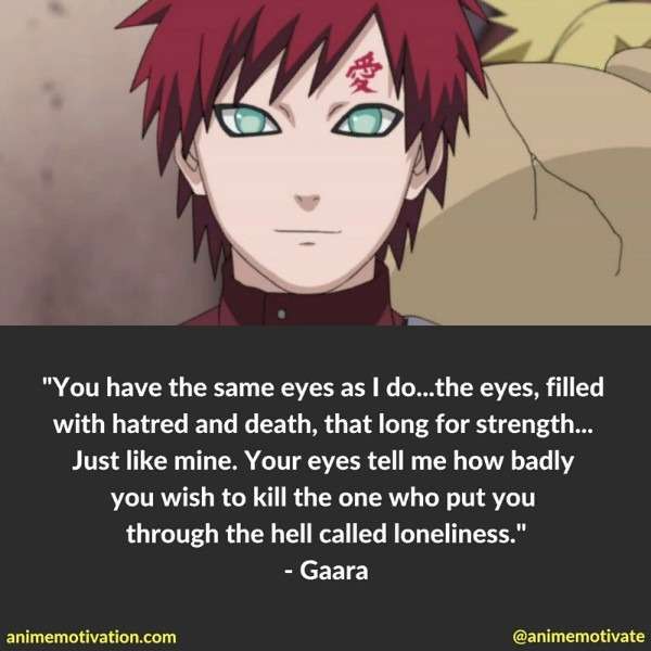 20 frases de Gaara do Deserto cheias de sabedoria