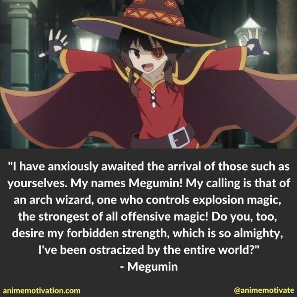 Frases de Anime ツ on Instagram: “El Personaje: Megumin ! El Anime: Kono  Subarashii Sekai ni Shukufuku wo! . . . . .…
