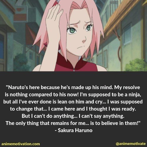 Sakura Haruno quotes.