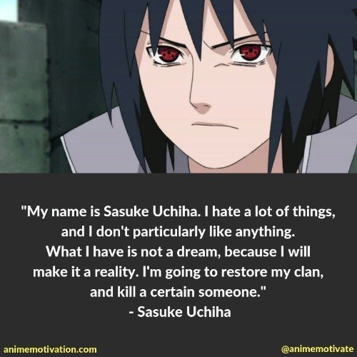 17 melhores frases de Sasuke Uchiha: amigo (e rival) de Naruto