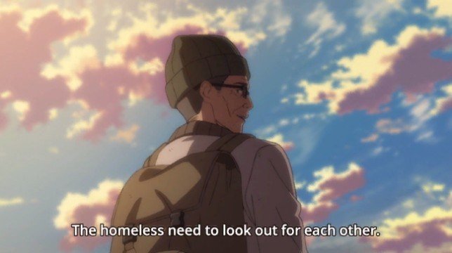 hinamatsuri homeless man