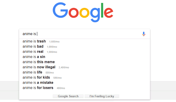 anime is google search