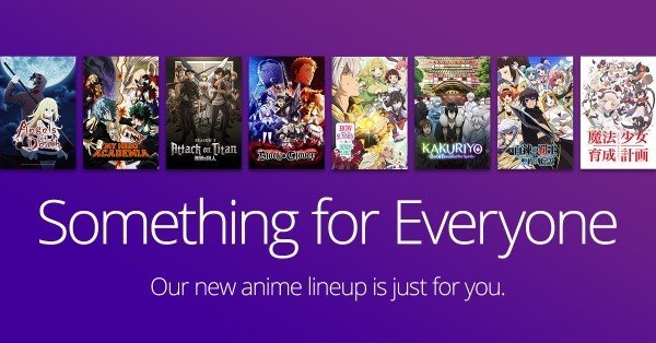 funimation streaming line up