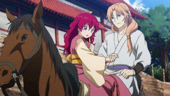 yona and su wan on horse anime