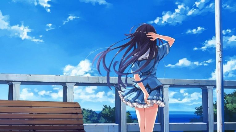 beautiful anime girl summer dress wallpaper