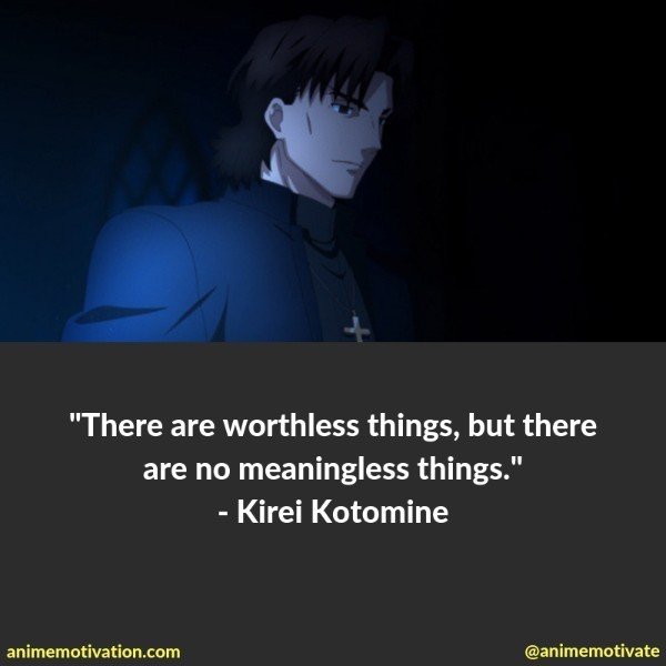 kirei kotomine quotes fate stay night 3