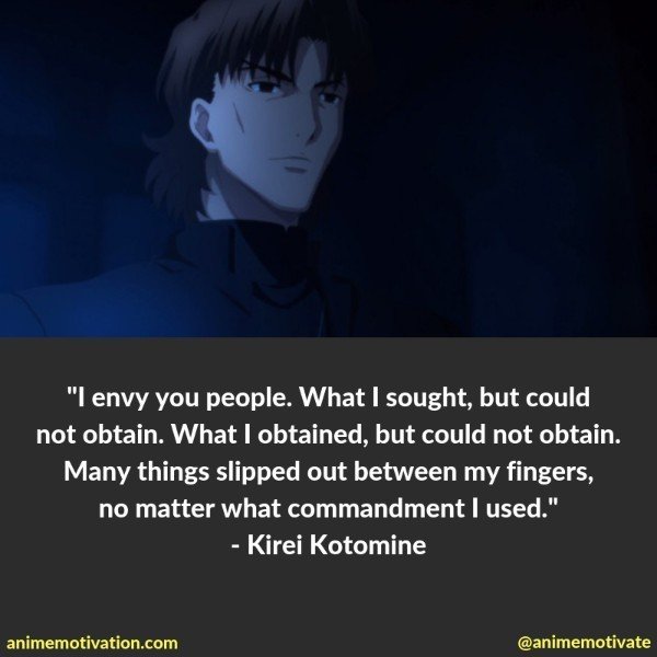 kirei kotomine quotes fate stay night 5