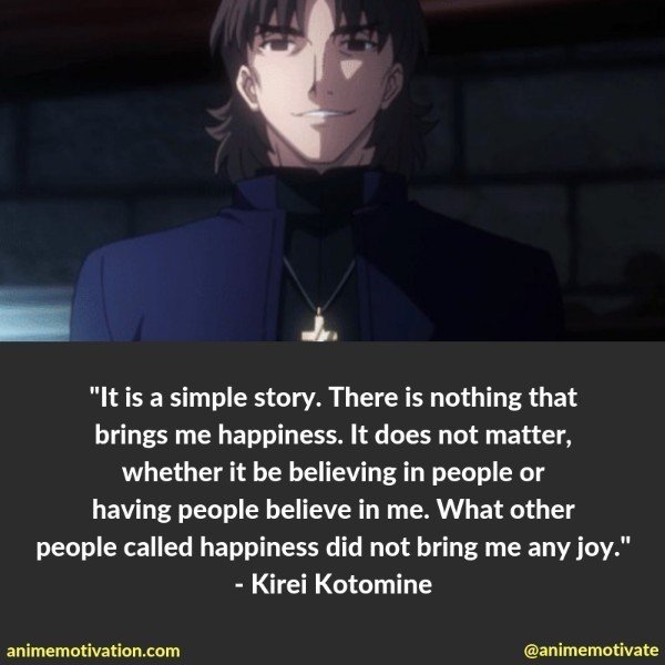 kirei kotomine quotes fate stay night 7