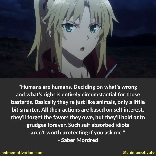 Saber of red mordred quotes 1