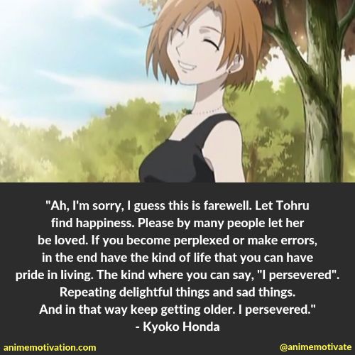 kyoko honda quotes 1 | https://animemotivation.com/fruits-basket-quotes/