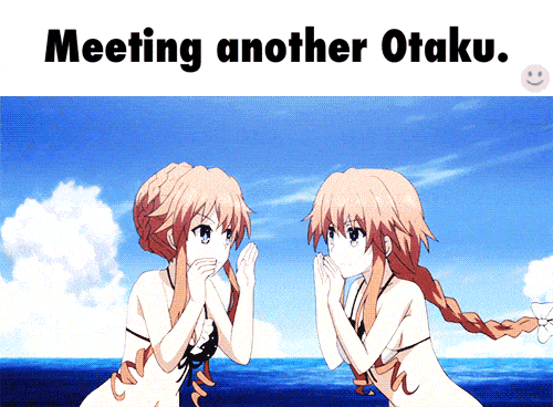 meeting another otaku anime gif