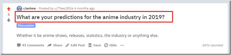 reddit anime question