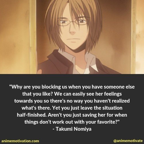 takumi nomiya quotes 1 | https://animemotivation.com/honey-and-clover-quotes/