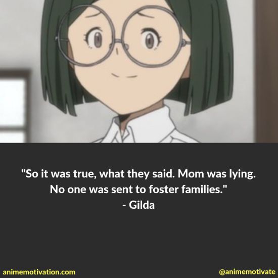 gilda quotes the promised neverland 1 | https://animemotivation.com/the-promised-neverland-quotes/