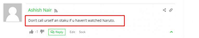 naruto hater comment