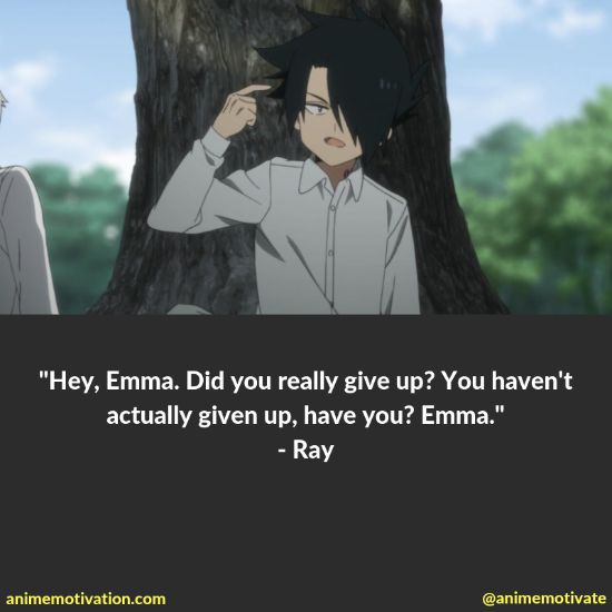 ray quotes the promised neverland