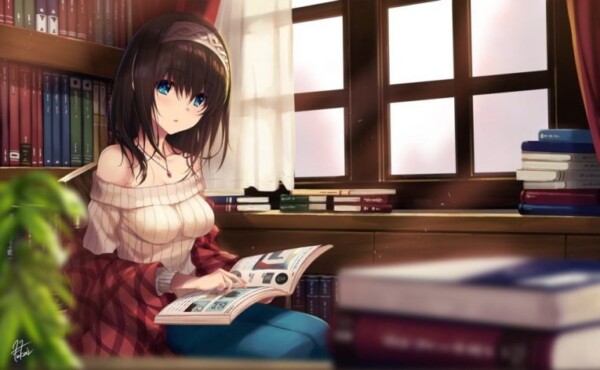 brown haired anime girl wallpaper