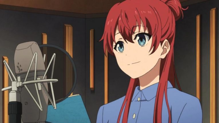 shirobako anime girl red hair