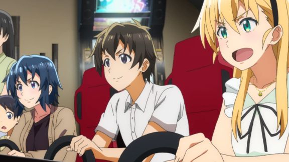 gamers anime characters playing video games