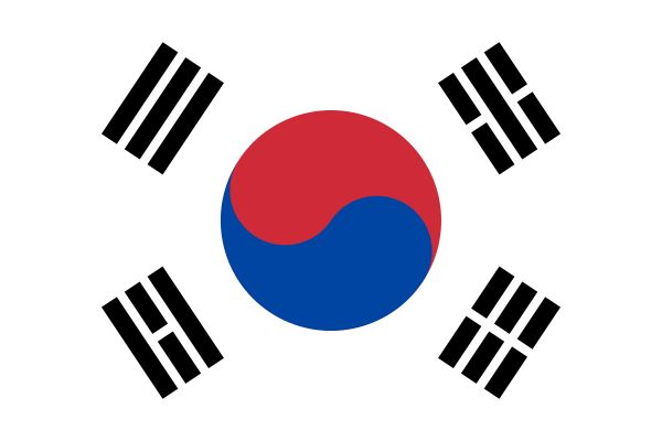 south korea flags