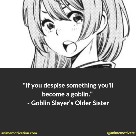 Goblin slayers older sister quotes 2