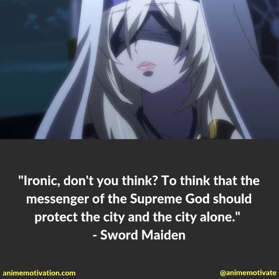 Sword Maiden quotes goblin slayer
