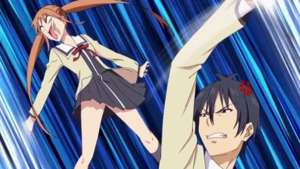 anime guy punching girl 1