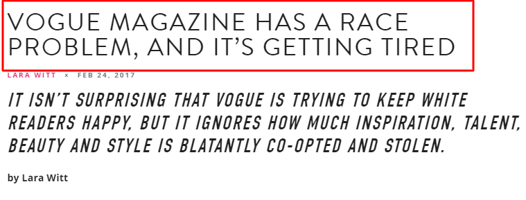 vogue magazine racism