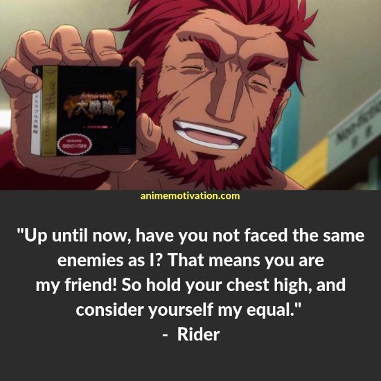 Rider quotes fate zero 5