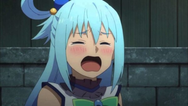 aqua crying konosuba